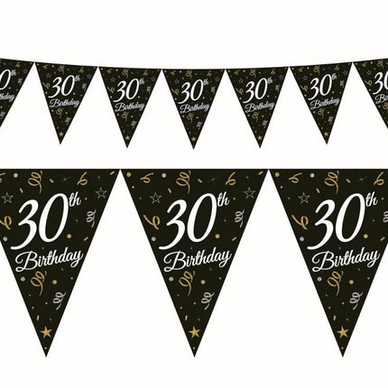 Happy Birthday 30 B&C zászlófüzér 270 cm