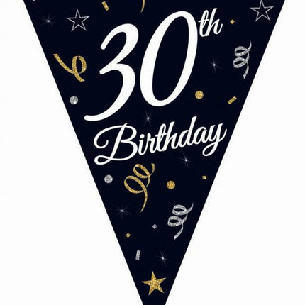 Happy Birthday 30 B&C zászlófüzér 270 cm