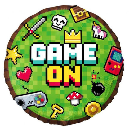 Játék Game On fólia lufi 45 cm