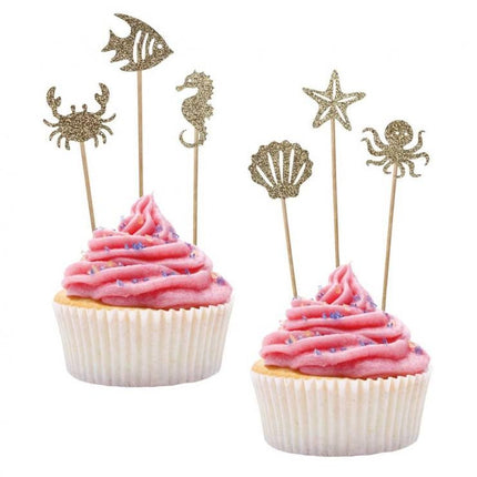 Vízivilág Underwater torta dekorációs szett 6 db-os