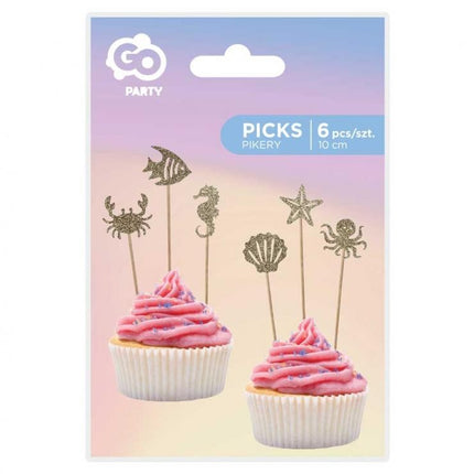 Vízivilág Underwater torta dekorációs szett 6 db-os