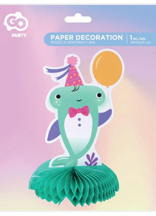 Cápa Party asztali dekoráció 21 cm