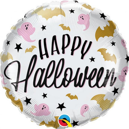Happy Halloween Bats, Ghosts fólia lufi 46 cm