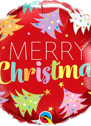 Merry Christmas Red, Karácsonyi fólia lufi 46 cm
