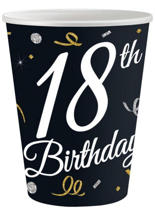 Happy Birthday 18 B&C papír pohár 6 db-os 200 ml