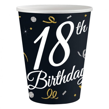 Happy Birthday 18 B&C papír pohár 6 db-os 200 ml