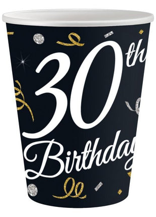 Happy Birthday 30 B&C papír pohár 6 db-os 200 ml
