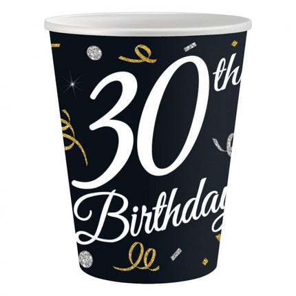 Happy Birthday 30 B&C papír pohár 6 db-os 200 ml