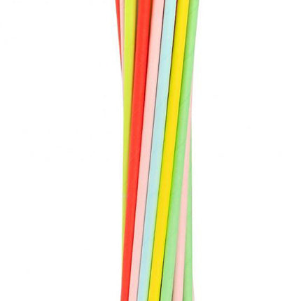 Színes Pastel papír szívószál 24 db-os