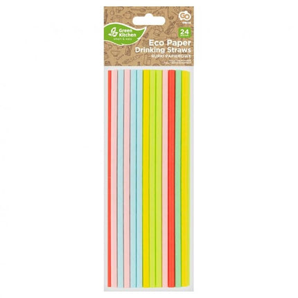 Színes Pastel papír szívószál 24 db-os