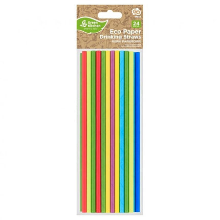 Színes Rainbow papír szívószál 24 db-os