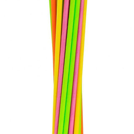 Színes Neon papír szívószál 24 db-os