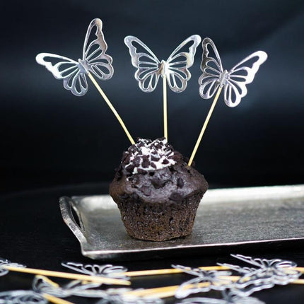 Pillangó Silver díszítő pálca 12 db-os