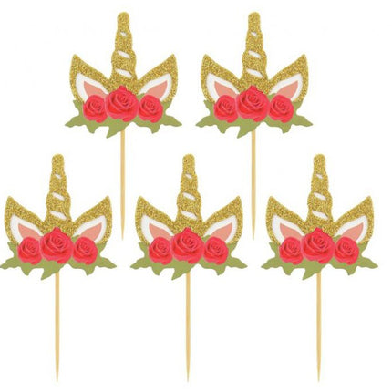 Unikornis Rose díszítő pálca 6 db-os