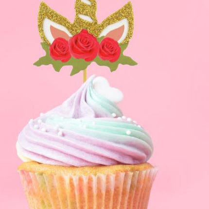 Unikornis Rose díszítő pálca 6 db-os