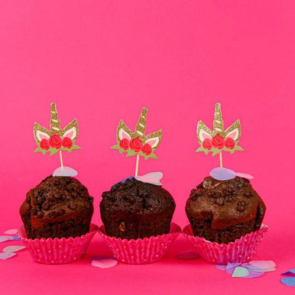 Unikornis Rose díszítő pálca 6 db-os