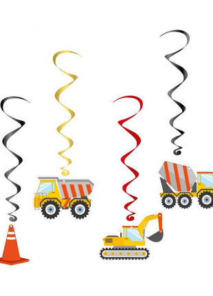 Construction, Építkezés szalag dekoráció 6 db-os szett