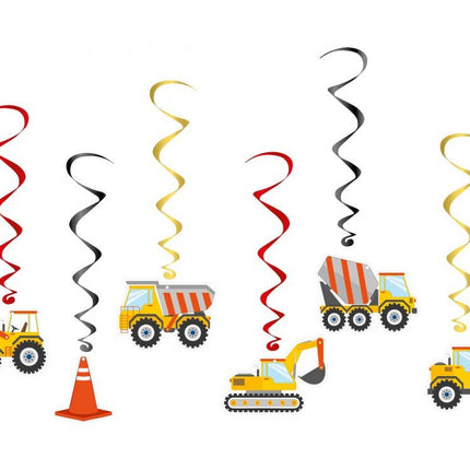 Construction, Építkezés szalag dekoráció 6 db-os szett
