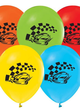 Autóverseny Race léggömb, lufi 5 db-os 12 inch (30 cm)
