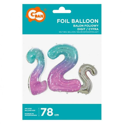 Űr 2-es Space szám fólia lufi 78 cm