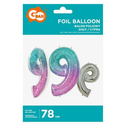 Űr 9-es Space szám fólia lufi 78 cm