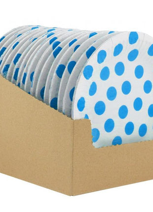 Pöttyös Sky Blue Polka Dot papírtányér 6 db-os 18 cm