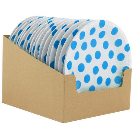 Pöttyös Sky Blue Polka Dot papírtányér 6 db-os 18 cm