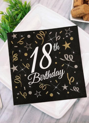 Happy Birthday 18 B&C szalvéta 20 db-os 33x33 cm