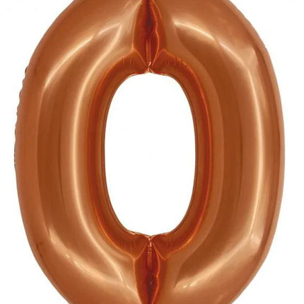 Réz 0-ás Copper szám fólia lufi 76 cm