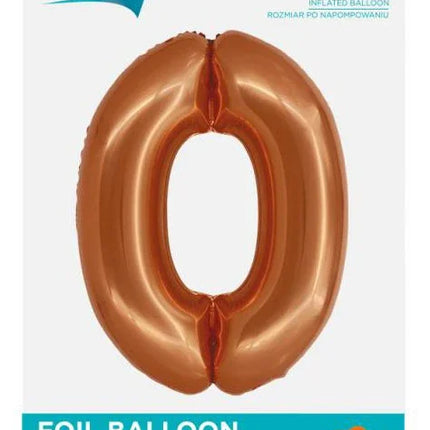 Réz 0-ás Copper szám fólia lufi 76 cm