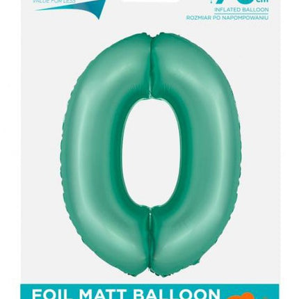Menta 0-ás Mint Mat szám fólia lufi 76 cm