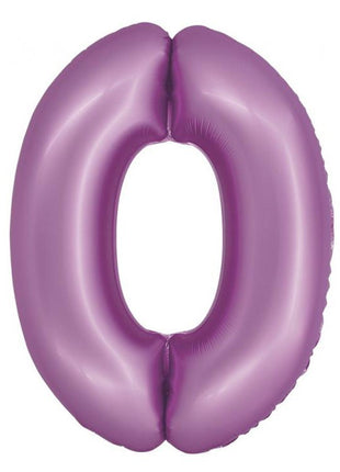 Levendula 0-ás Lavender Mat szám fólia lufi 76 cm
