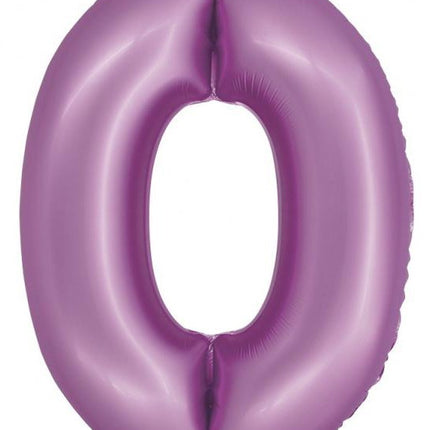 Levendula 0-ás Lavender Mat szám fólia lufi 76 cm