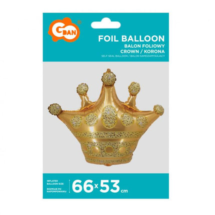 Korona Gold fólia lufi 66 cm