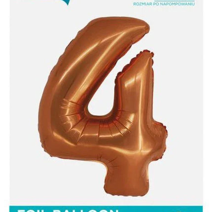 Réz 4-es Copper szám fólia lufi 76 cm