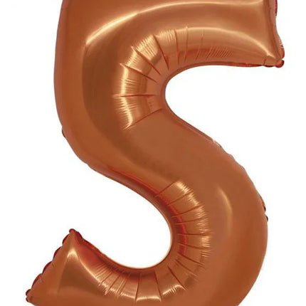 Réz 5-ös Copper szám fólia lufi 76 cm