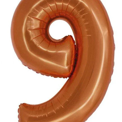 Réz 9-es Copper szám fólia lufi 76 cm
