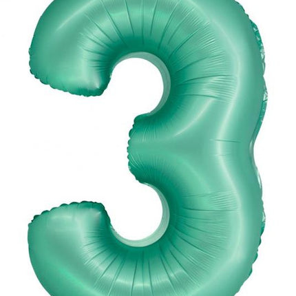 Menta 3-as Mint Mat szám fólia lufi 76 cm