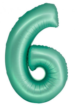 Menta 6-os Mint Mat szám fólia lufi 76 cm