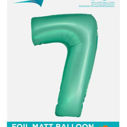 Menta 7-es Mint Mat szám fólia lufi 76 cm