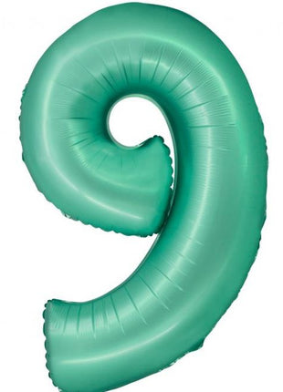 Menta 9-es Mint Mat szám fólia lufi 76 cm