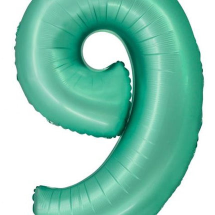 Menta 9-es Mint Mat szám fólia lufi 76 cm