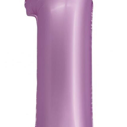 Levendula 1-es Lavender Mat szám fólia lufi 76 cm