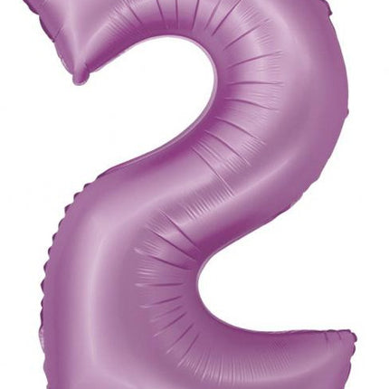 Levendula 2-es Lavender Mat szám fólia lufi 76 cm