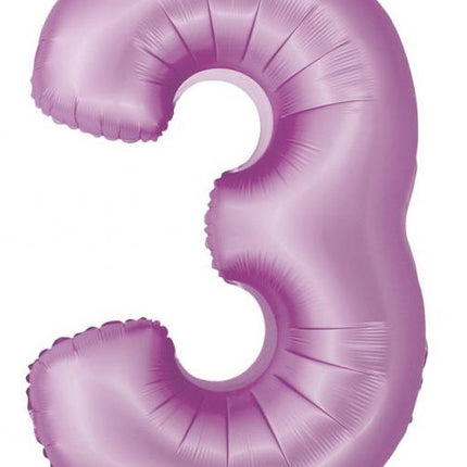 Levendula 3-as Lavender Mat szám fólia lufi 76 cm
