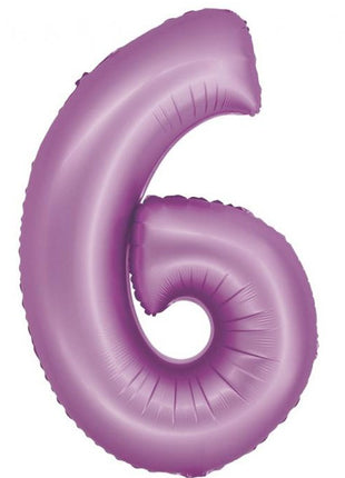 Levendula 6-os Lavender Mat szám fólia lufi 76 cm