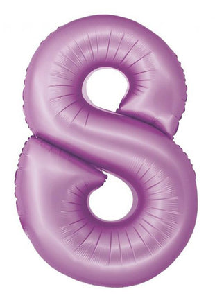 Levendula 8-as Lavender Mat szám fólia lufi 76 cm