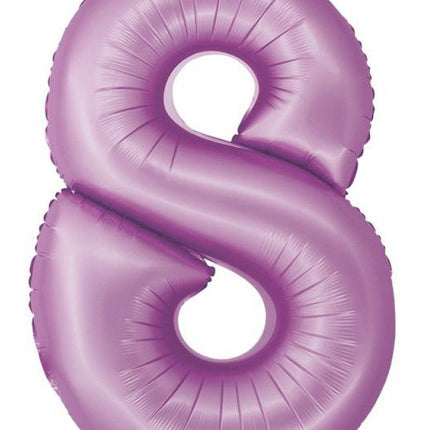 Levendula 8-as Lavender Mat szám fólia lufi 76 cm