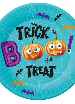 Halloween Boo papírtányér 6 db-os 18 cm