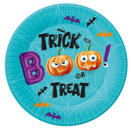 Halloween Boo papírtányér 6 db-os 18 cm